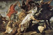 Rubens Santoro Lion hunting Spain oil painting artist